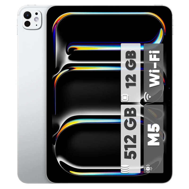 تبلت ۱۱ اینچ اپل مدل IPad Pro 2025 M5 Wi-Fi ظرفیت ۵۱۲ گیگابایت و رم ۱۲ گیگابایت، رزولوشن دوربین ۱۲ مگاپیکسل، پشتیبانی از قلم و کیبورد