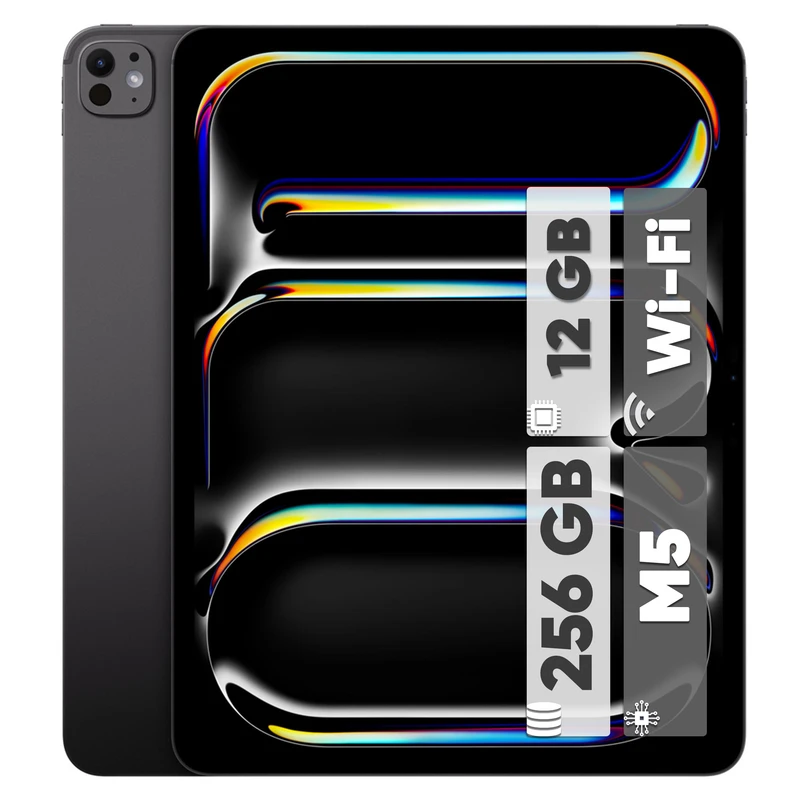 تبلت ۱۳ اینچ اپل مدل IPad Pro 2025 M5 Wi-Fi ظرفیت ۲۵۶ گیگابایت و رم ۱۲ گیگابایت، رزولوشن دوربین ۱۲ مگاپیکسل، پشتیبانی از قلم و کیبورد
